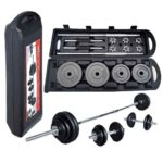 50kg Chrome Dumbbell Set with Adjustable Weights and Carry Case