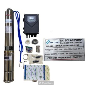 Shiyuan Brushless DC Solar Water Pump 180m Head with Controller – High-Pressure Borehole & Irrigation Pump