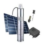 Brushless DC Submersible Pump 200M Shiyuan Complete Kit with 2200W Solar Panels & MPPT Controller