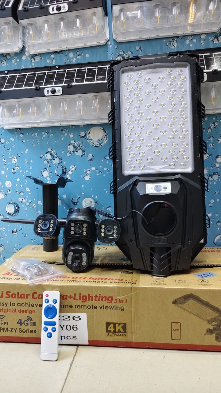 image - 2026-06-19T081705.022 450Watts 2in1 Solar Street Light with Ai Triple Lens Solar Camera - Image 1